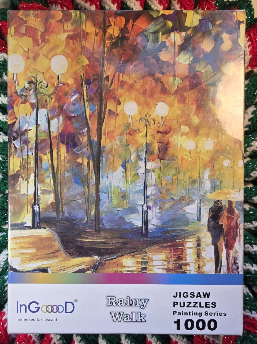 InGooood Rainy Walk Jigsaw Puzzle Painting Series 1000 Pieces
